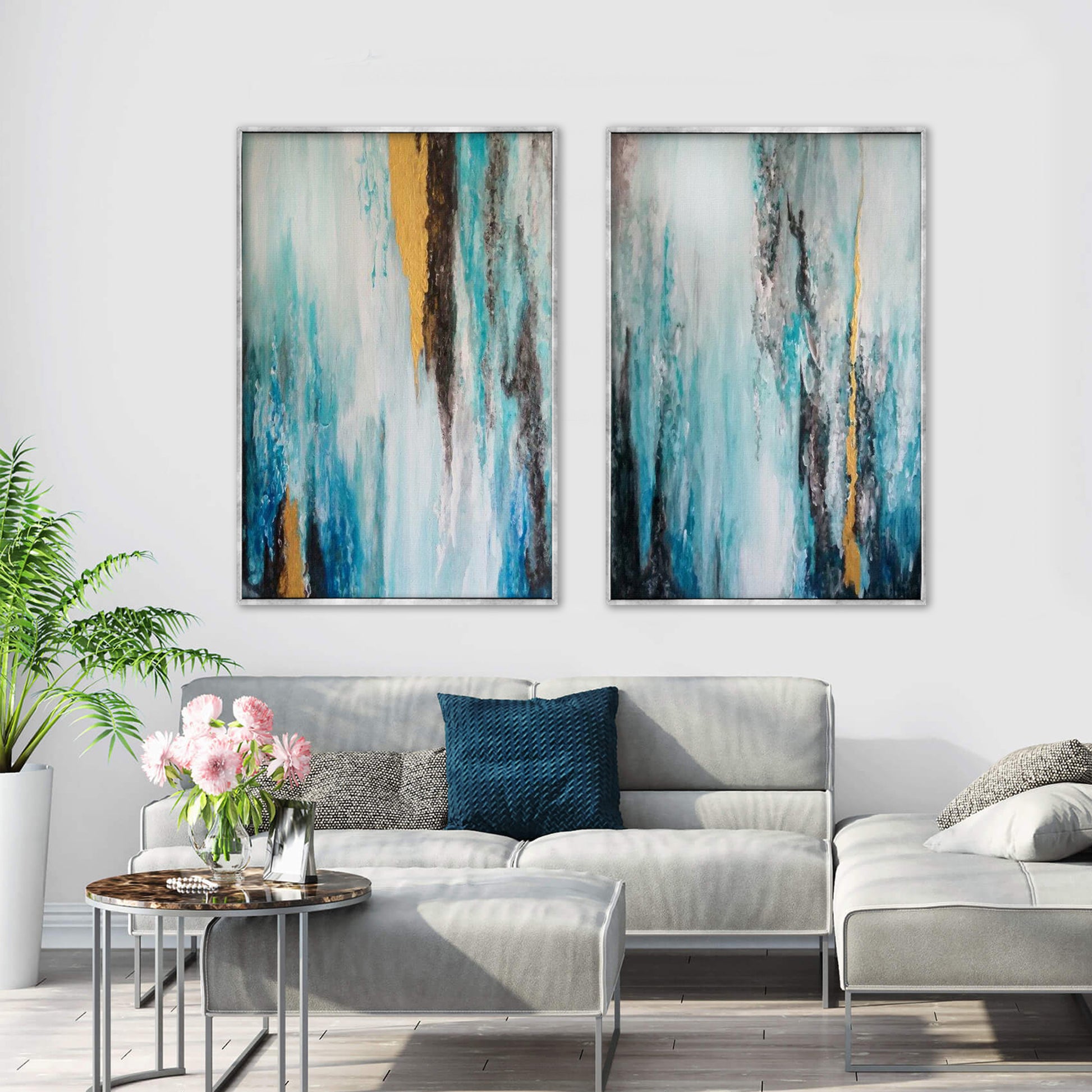 Set of Abstract Oil Paintings