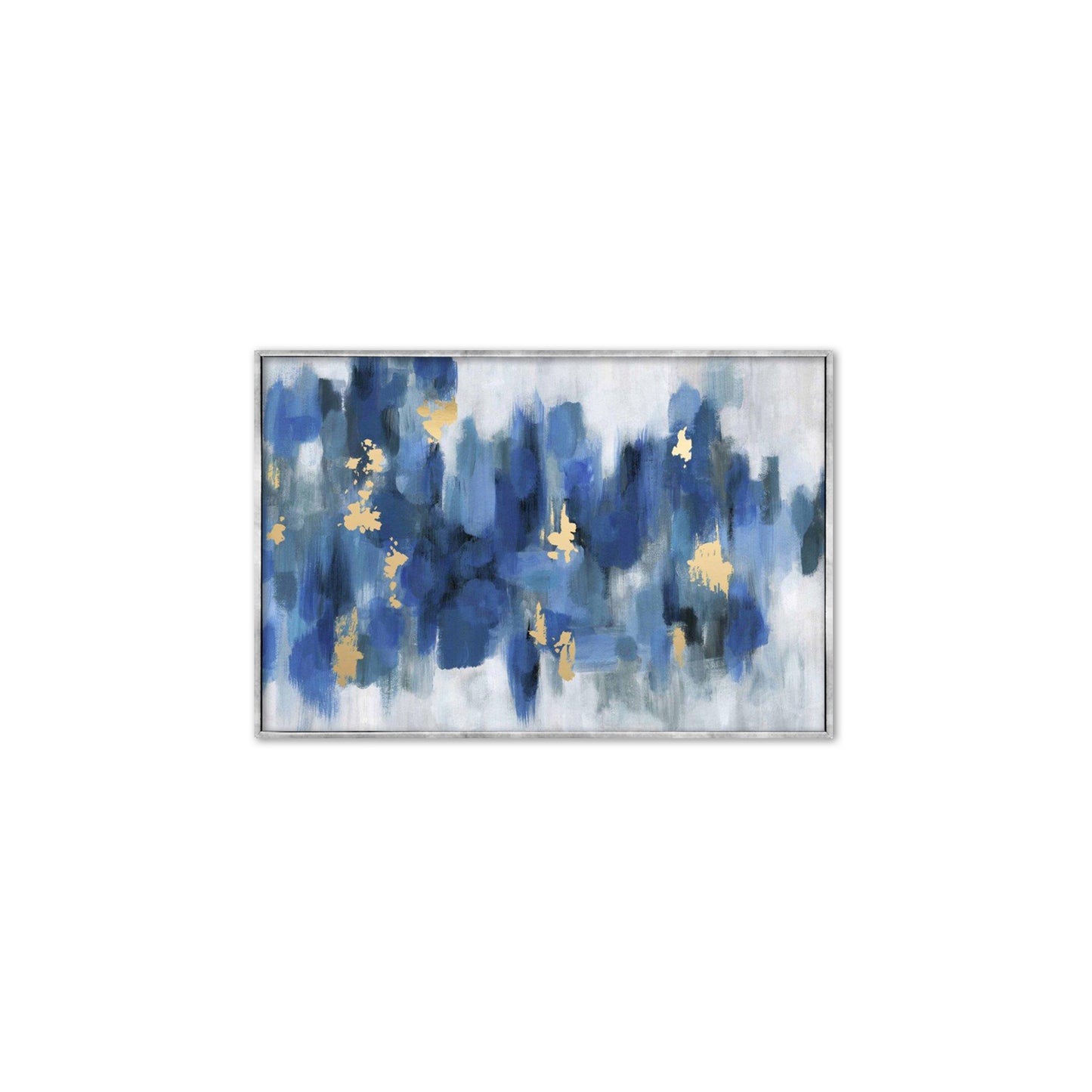 Azure Goldleaf Textured Partial Oil Painting