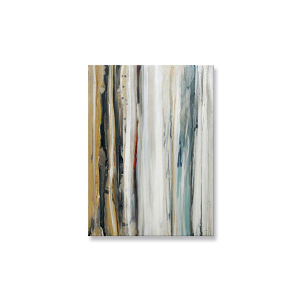 White Brown Abstract Textured Partial Oil Painting