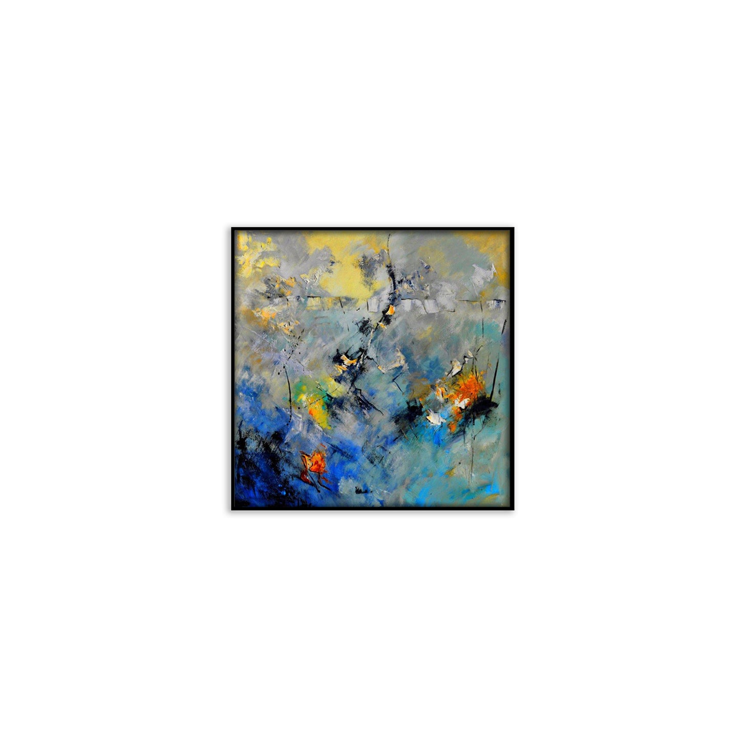 Colourful Abstract Textured Partial Oil Painting