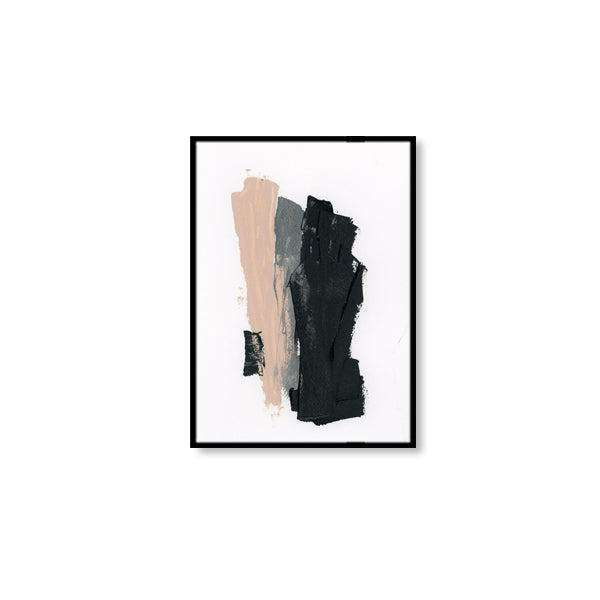 Black Pink Abstract Textured Partial Oil Painting