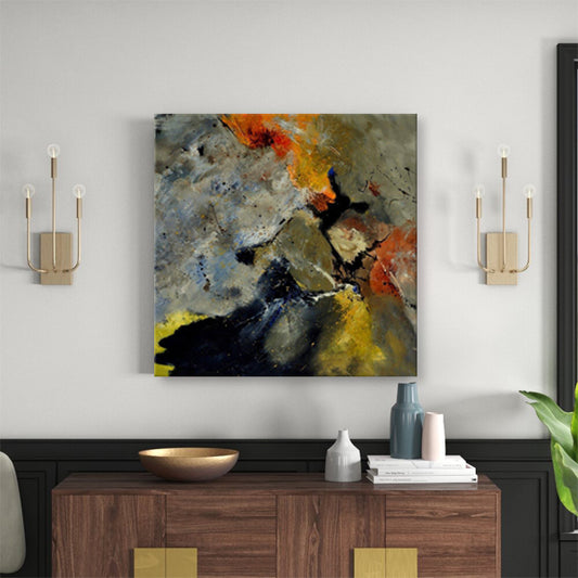 Colourful Abstract Textured Partial Oil Painting