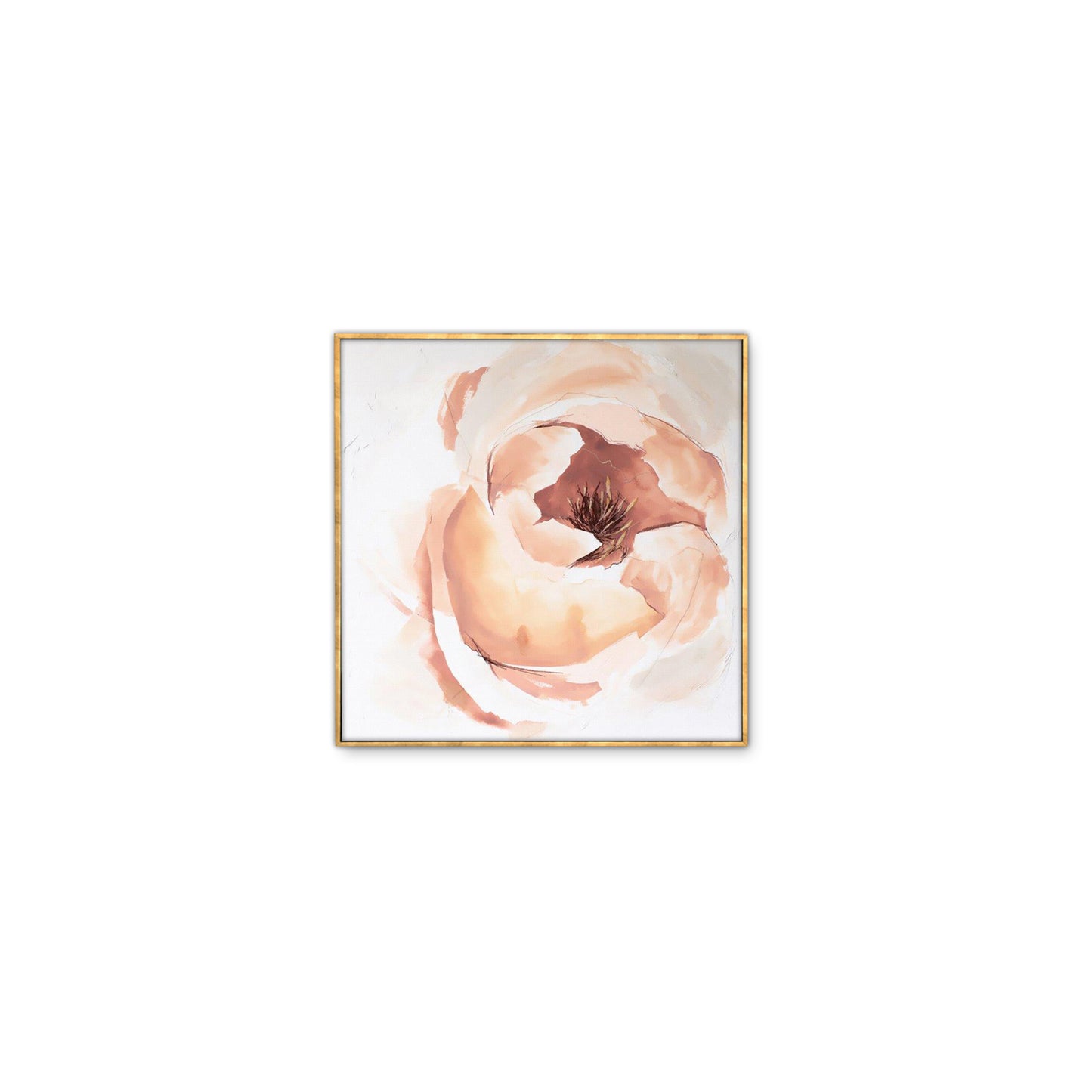 Light Pink Flower Textured Partial Oil Painting