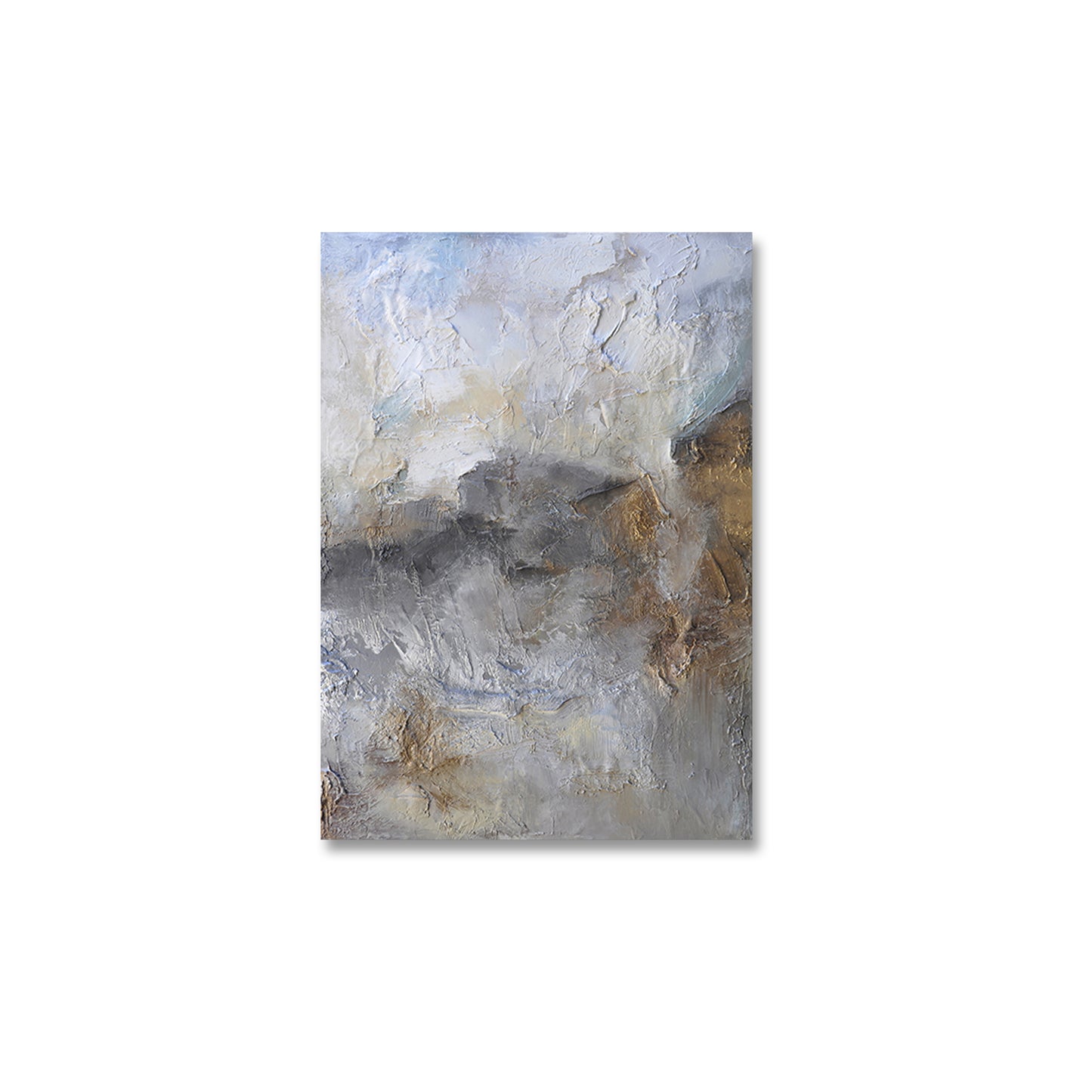 Misty Cliffs II Textured Partial Oil Painting