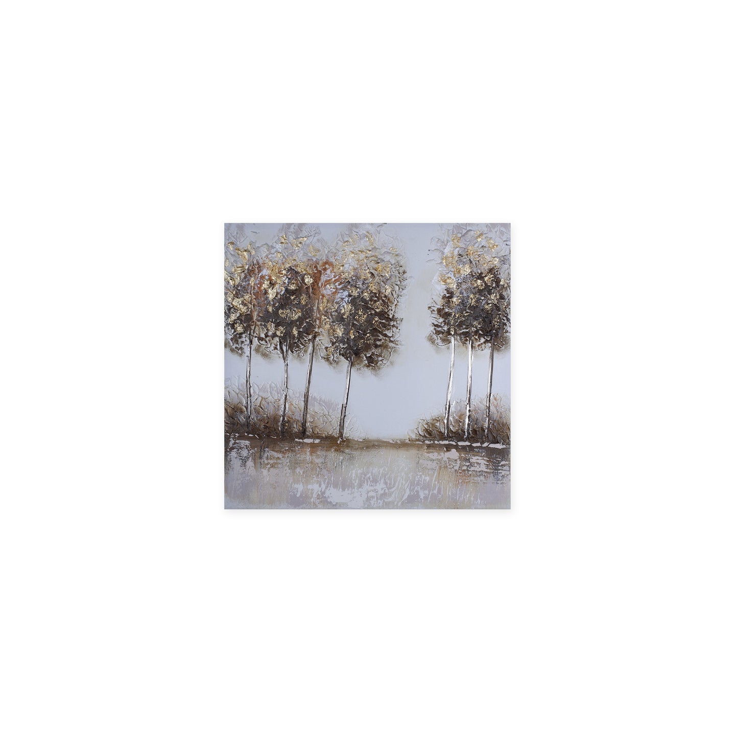 Whispering Birches Textured Partial Oil Painting